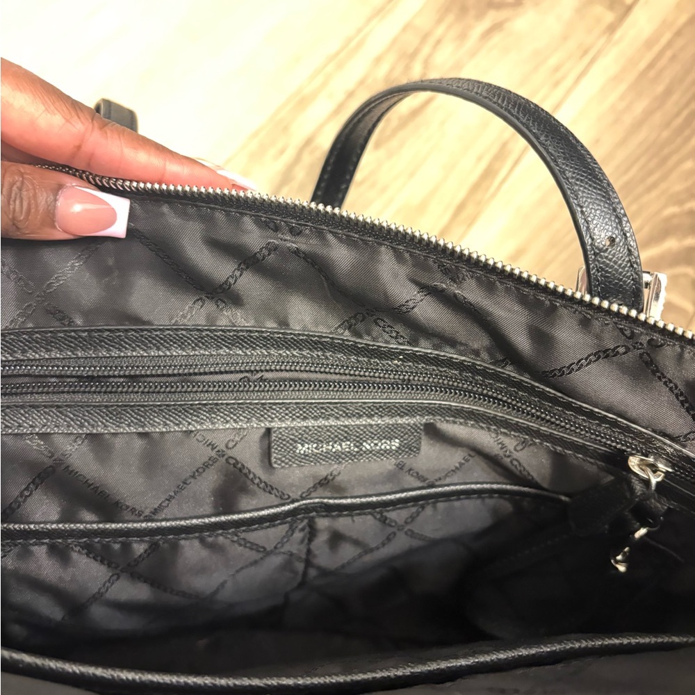 Michael Kors Black Saffiano Leather Tote - Picture 4 of 8